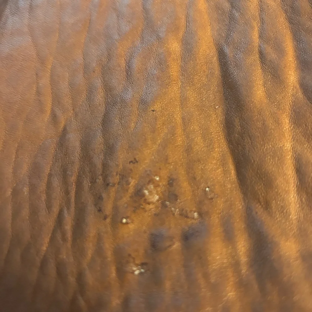 Vintage Leather Fringe Skirt – Western / Boho – Button Front – Brown - Picture 7 of 8